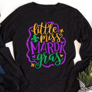 Little Miss Mardi Gras funny Mardi Gras 2024 Longsleeve Tee 1 5