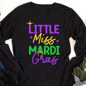 Little Miss Mardi Gras funny Mardi Gras 2024 Longsleeve Tee 1 7