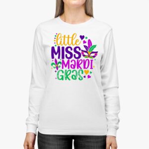 Little Miss Mardi Gras funny Mardi Gras 2024 Longsleeve Tee 2 1