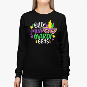 Little Miss Mardi Gras funny Mardi Gras 2024 Longsleeve Tee 2 3