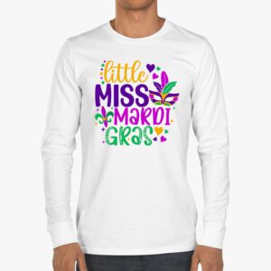 Little Miss Mardi Gras funny Mardi Gras 2024 Longsleeve Tee 3 1