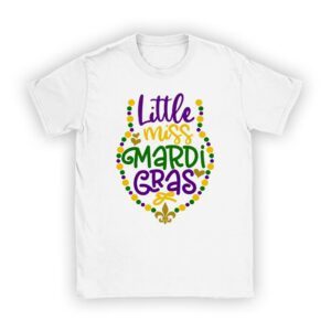 Little Miss Mardi Gras funny Mardi Gras 2024 T-Shirt