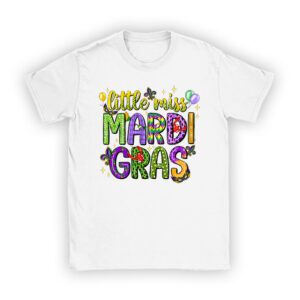 Little Miss Mardi Gras funny Mardi Gras 2024 T-Shirt