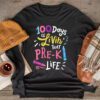 Living 100 Days Of School Pre-k Life Teachers Boys Girls Longsleeve Tee