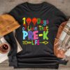 Living 100 Days Of School Pre-k Life Teachers Boys Girls Longsleeve Tee