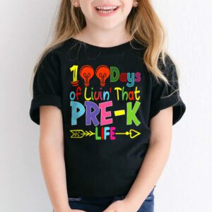 Living 100 Days Of School Pre k Life Teachers Boys Girls T Shirt 2 2