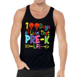 Living 100 Days Of School Pre k Life Teachers Boys Girls Tank Top 3 2