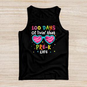 Living 100 Days Of School Pre-k Life Teachers Boys Girls Tank Top