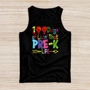 Living 100 Days Of School Pre-k Life Teachers Boys Girls Tank Top