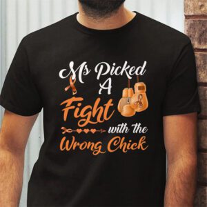 MS Warrior MS Picked A Fight Multiple Sclerosis Awareness T Shirt 2 3