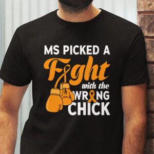 MS Warrior MS Picked A Fight Multiple Sclerosis Awareness T Shirt 2 4