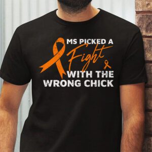 MS Warrior MS Picked A Fight Multiple Sclerosis Awareness T Shirt 2 8