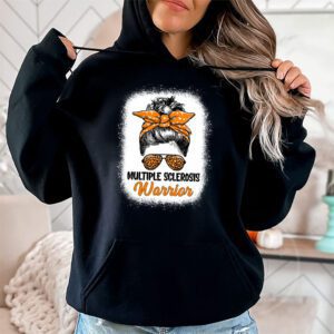 MS Warrior Messy Bun Multiple Sclerosis Awareness Hoodie 2