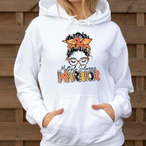 MS Warrior Messy Bun Multiple Sclerosis Awareness Hoodie 3 3