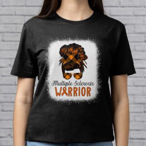 MS Warrior Messy Bun Multiple Sclerosis Awareness T Shirt 2 1