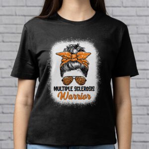 MS Warrior Messy Bun Multiple Sclerosis Awareness T Shirt 2