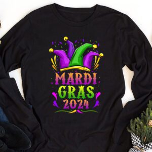 Mardi Gras 2024 Jester Outfit Kids Girls Boys Men Women Longsleeve Tee 1 2