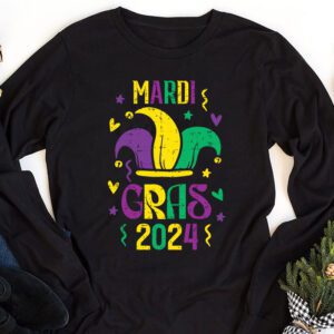 Mardi Gras 2024 Jester Outfit Kids Girls Boys Men Women Longsleeve Tee 1 3