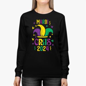 Mardi Gras 2024 Jester Outfit Kids Girls Boys Men Women Longsleeve Tee 2 3