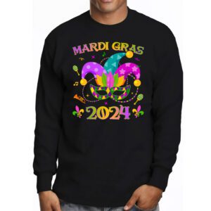 Mardi Gras 2024 Jester Outfit Kids Girls Boys Men Women Longsleeve Tee 3 1