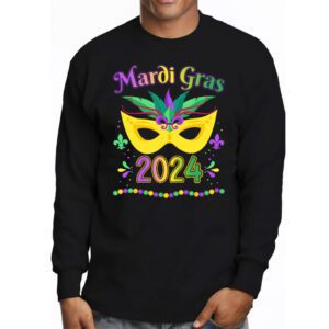 Mardi Gras 2024 Jester Outfit Kids Girls Boys Men Women Longsleeve Tee 3