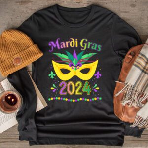 Mardi Gras 2024 Jester Outfit Kids Girls Boys Men Women Longsleeve Tee