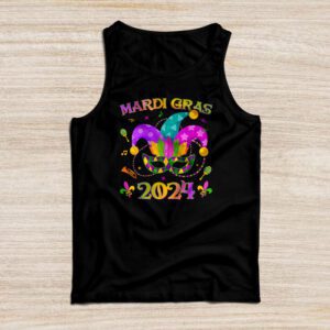 Mardi Gras 2024 Jester Outfit Kids Girls Boys Men Women Tank Top