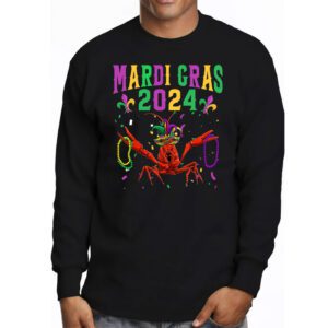 Mardi Gras 2024 Mask Fleur De Lys Beads NOLA Carnival Party Longsleeve Tee 3 1