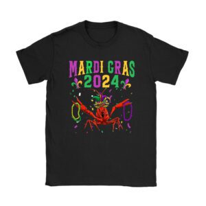 Mardi Gras 2024 Mask Fleur De Lys Beads NOLA Carnival Party T-Shirt