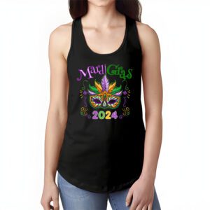 Mardi Gras 2024 Mask Fleur De Lys Beads NOLA Carnival Party Tank Top 1 4