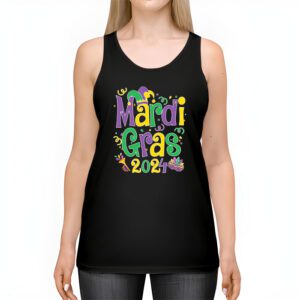 Mardi Gras 2024 Mask Fleur De Lys Beads NOLA Carnival Party Tank Top 2