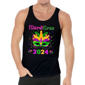 Mardi Gras 2024 Mask Fleur De Lys Beads NOLA Carnival Party Tank Top 3 2