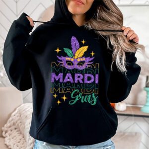 Mardi Gras 2024 Womens Girls Mask Beads New Orleans Party Hoodie 1 4