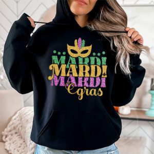 Mardi Gras 2024 Womens Girls Mask Beads New Orleans Party Hoodie 1 7