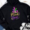 Mardi Gras 2024 - Womens Girls Mask Beads New Orleans Party Hoodie