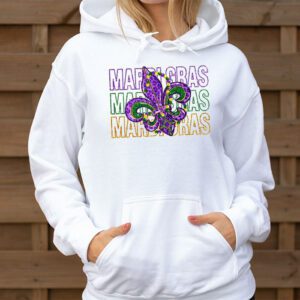 Mardi Gras 2024 Womens Girls Mask Beads New Orleans Party Hoodie 3 2