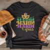 Mardi Gras 2024 - Womens Girls Mask Beads New Orleans Party Longsleeve Tee