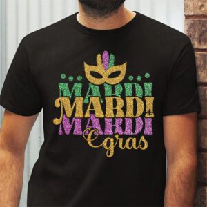 Mardi Gras 2024 Womens Girls Mask Beads New Orleans Party T Shirt 2