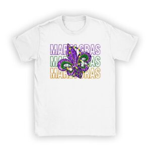 Mardi Gras 2024 - Womens Girls Mask Beads New Orleans Party T-Shirt