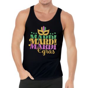 Mardi Gras 2024 Womens Girls Mask Beads New Orleans Party Tank Top 3