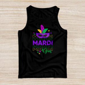 Mardi Gras 2024 - Womens Girls Mask Beads New Orleans Party Tank Top