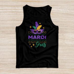 Mardi Gras 2024 - Womens Girls Mask Beads New Orleans Party Tank Top