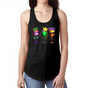 Mardi Gras Glass Of Wine Funny Drinking Wine Festival Parade Tank Top 1 1