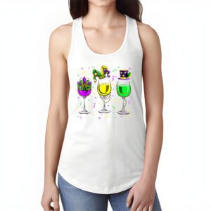 Mardi Gras Glass Of Wine Funny Drinking Wine Festival Parade Tank Top 1 2