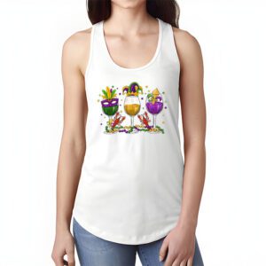 Mardi Gras Glass Of Wine Funny Drinking Wine Festival Parade Tank Top 1 3