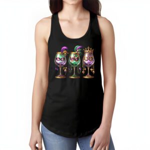 Mardi Gras Glass Of Wine Funny Drinking Wine Festival Parade Tank Top 1