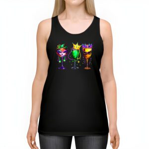 Mardi Gras Glass Of Wine Funny Drinking Wine Festival Parade Tank Top 2 1