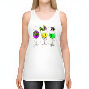 Mardi Gras Glass Of Wine Funny Drinking Wine Festival Parade Tank Top 2 2