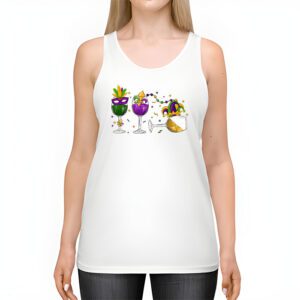 Mardi Gras Glass Of Wine Funny Drinking Wine Festival Parade Tank Top 2 4