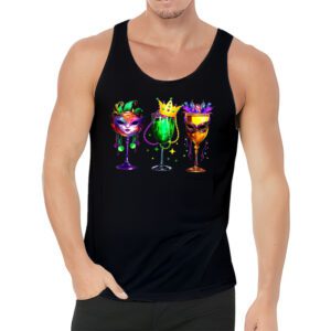 Mardi Gras Glass Of Wine Funny Drinking Wine Festival Parade Tank Top 3 1